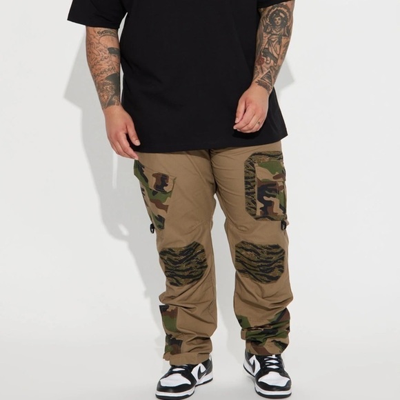 Patch up ripstop cargo men pants- Olive - Picture 7 of 8